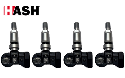 4 حساسات ضغط الإطارات (TPMS) من HASH – رأس معدني