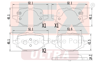 خلفي فحمات سيراميك JEX ULTRA ألترا C281F260303-2500U