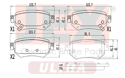 خلفي فحمات سيراميك JEX ULTRA ألترا D1874-9103U