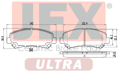أمامي فحمات سيراميك JEX ULTRA ألتر D1374-8449U