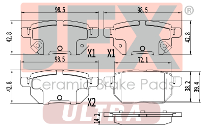 خلفي فحمات سيراميك JEX ULTRA ألتر D1354-8463U