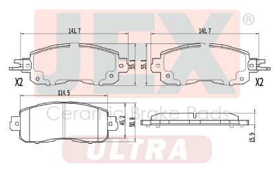 أمامي فحمات سيراميك JEX ULTRA ألترا D1650-8878U