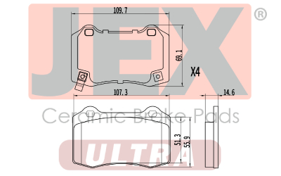 خلفي فحمات سيراميك JEX ULTRA ألتر D1053-7958U