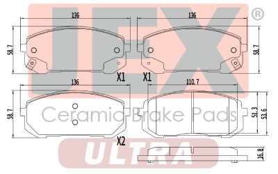 أمامي فحمات سيراميك JEX ULTRA ألتر D2400-9629U