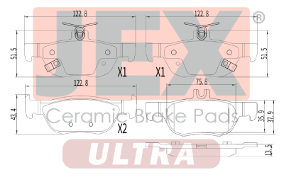 خلفي فحمات سيراميك JEX ULTRA ألترا D2219-9459U