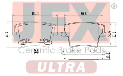خلفي فحمات سيراميك JEX ULTRA ألتر D1057-7964U