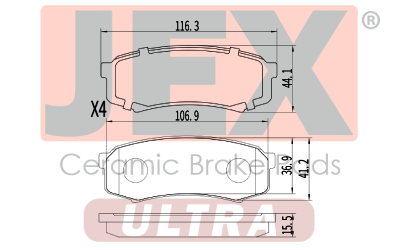 خلفي فحمات سيراميك JEX ULTRA ألتر D606-7487U