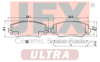 أمامي فحمات سيراميك JEX ULTRA ألتر D1210-8330U