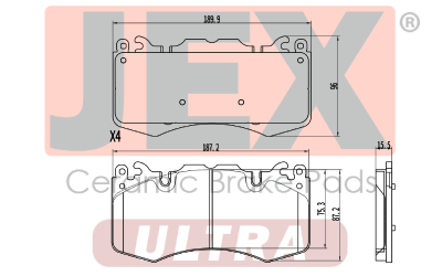 أمامي فحمات سيراميك JEX ULTRA ألتر D1426-8543U