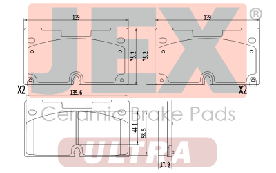 أمامي فحمات سيراميك JEX ULTRA ألتر D2173-9418U