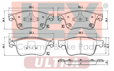أمامي فحمات سيراميك JEX ULTRA ألتر D2115-9349U