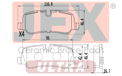 خلفي فحمات سيراميك JEX ULTRA ألتر D1099-8203U