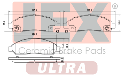 أمامي فحمات سيراميك JEX ULTRA ألتر D1039-7943U