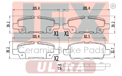 خلفي فحمات سيراميك JEX ULTRA ألتر D1415-8405U