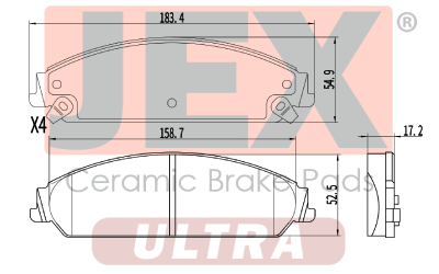 أمامي فحمات سيراميك JEX ULTRA ألتر D1058-7965U