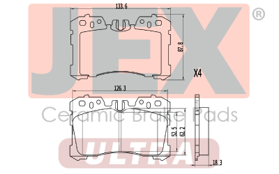 أمامي فحمات سيراميك JEX ULTRA ألتر D1282-8398U