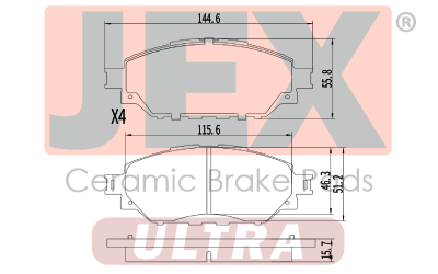 أمامي فحمات سيراميك JEX ULTRA ألتر D2058-9236U