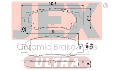 خلفي فحمات سيراميك JEX ULTRA ألتر D2439-9665U