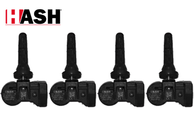 4 حساسات ضغط الإطارات (TPMS) من HASH – رأس مرن مطاطي