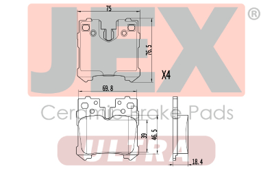 خلفي فحمات سيراميك JEX ULTRA ألتر D1283-8399U
