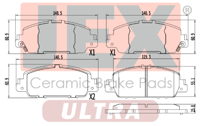 أمامي فحمات سيراميك JEX ULTRA ألتر D1654-8883U