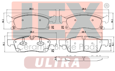 أمامي فحمات سيراميك JEX ULTRA ألتر D1455-8655U
