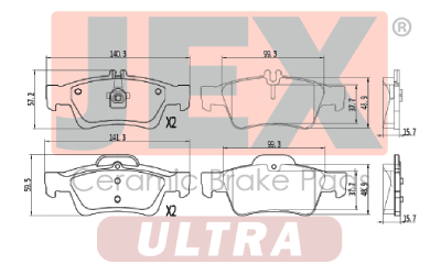 خلفي فحمات سيراميك JEX ULTRA ألترا D986-7888U