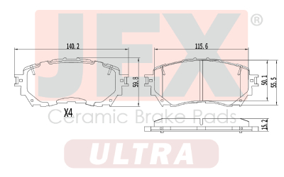 أمامي فحمات سيراميك JEX ULTRA ألترا D1711-8936U