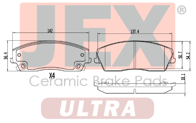 أمامي فحمات سيراميك JEX ULTRA ألتر D1056-7962U