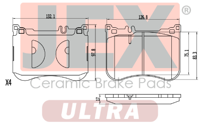 أمامي فحمات سيراميك JEX ULTRA ألتر D1688-8915U
