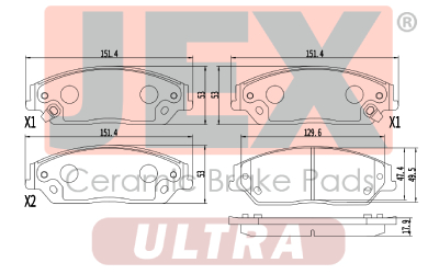 أمامي فحمات سيراميك JEX ULTRA ألتر D1726-8950U