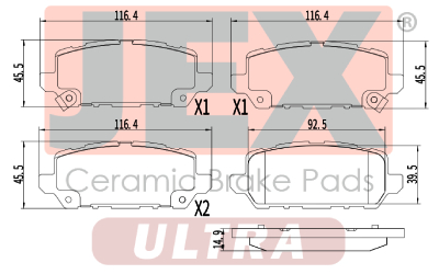 خلفي فحمات سيراميك JEX ULTRA ألتر D1841-9069U