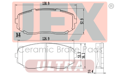أمامي فحمات سيراميك JEX ULTRA ألتر D1258-8377U